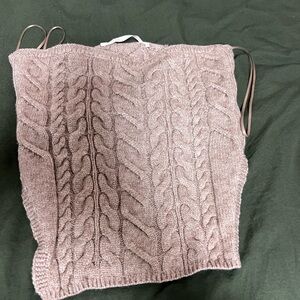 Sweater material tube top